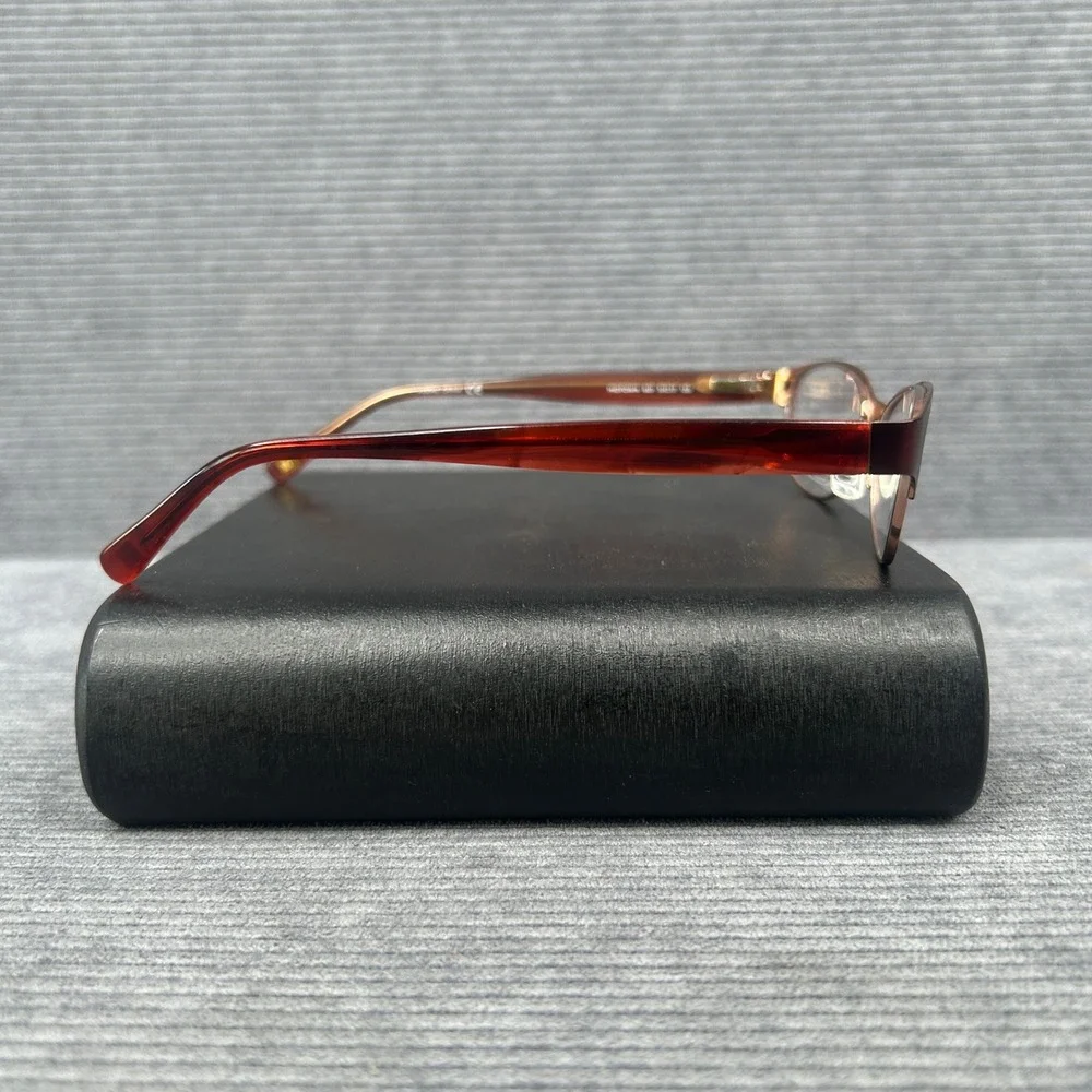 Marchon NYC Midtown 601 Burgundy Tortoise Cat Eye Y2k Eyeglasses 51-17-135